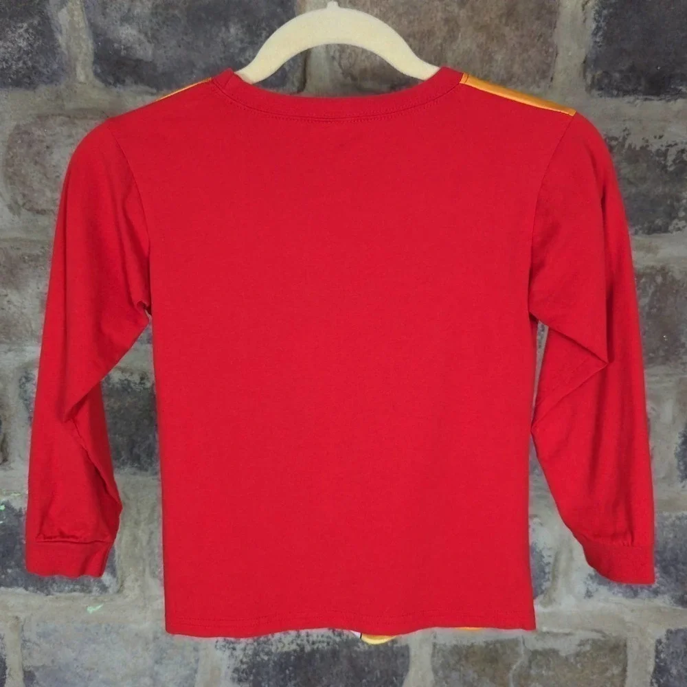 Baby Has Super Mario Pajama‎ Top Red Long Sleeve 130cm Graphic Character